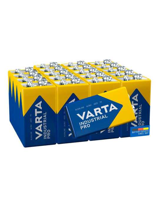 Pila Alkalina Industrial Pro 6LR61- 9 V (Caja 20 uds) 26,5 x 17,5 x 48,5 mm VARTA