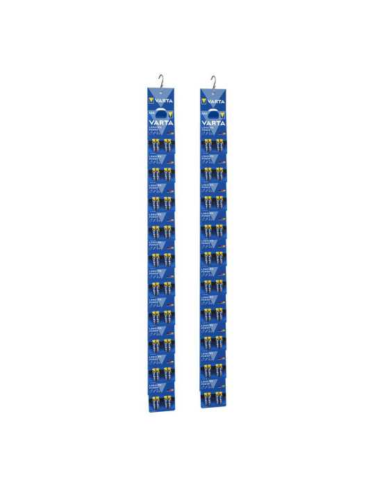 Lote de 20 Unidades Pila Alkalina Longlife Power AAA - LR03 2 Tiras (10 Blisters 4 uds) Ø10,5x44,5mm Precio por Blister VARTA