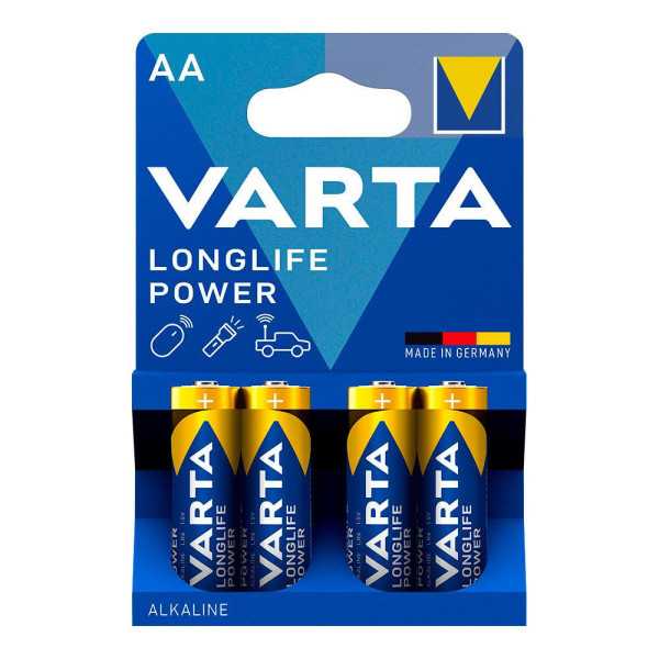 Lote de 20 Unidades Pila Alkalina Longlife Power AA - LR06 2 Tiras (10 Blisters 4 unid.) Ø14,5 x 50,5 mm Precio por VARTA