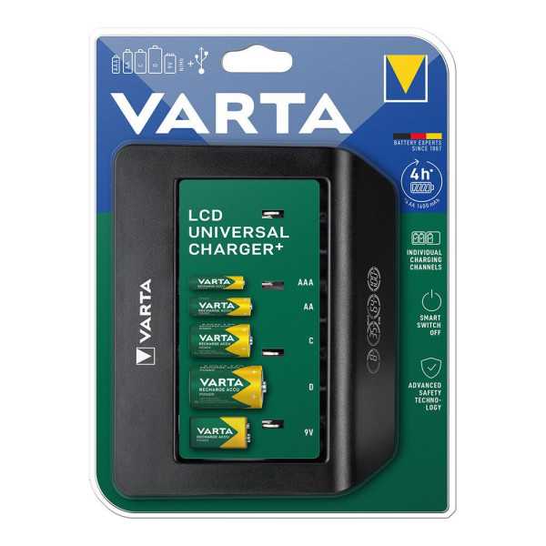Cargador LCD Multi Charger+sin Pilas 1600mAh 100/220V 4h Universal VARTA