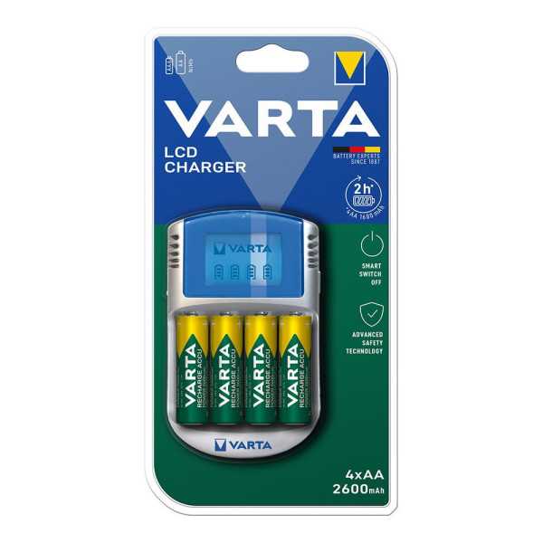 Cargador LCD Charger para Pilas AA y AAA VARTA