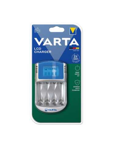 Cargador sin Pilas LCD 220V, 12V y USB VARTA