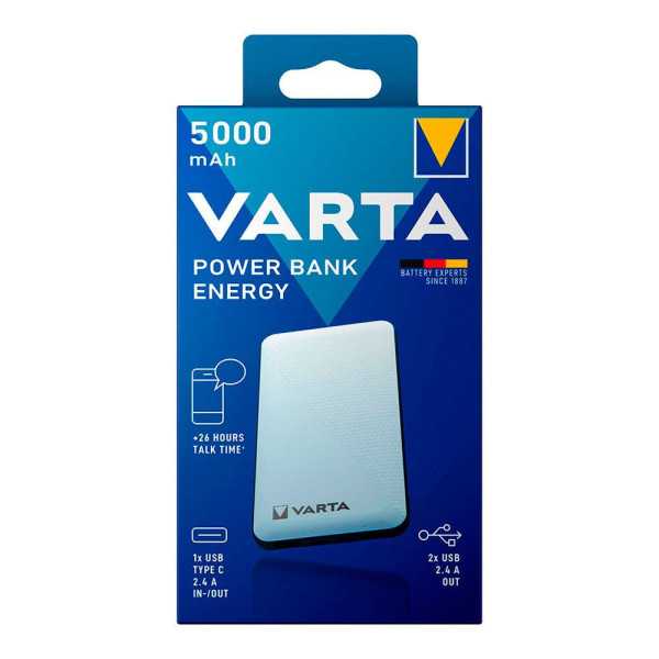 Power Bank Energy 5.000 mAh 74 x 11 x 138 mm VARTA
