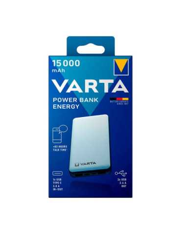 Power Bank Energy 15.000 mAh 100/240 V 74 x 21 x 138 mm VARTA
