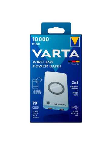 Wireless Power Bank 10000 mAh 10 W (Hasta 18 W por Cable) VARTA