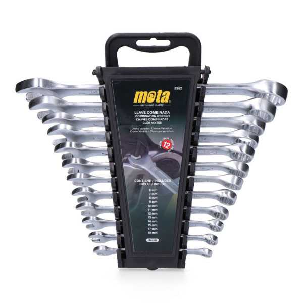 Llave Combinada de 6 A 19 mm, Juego 12 Piezas MOTA HERRAMIENTAS