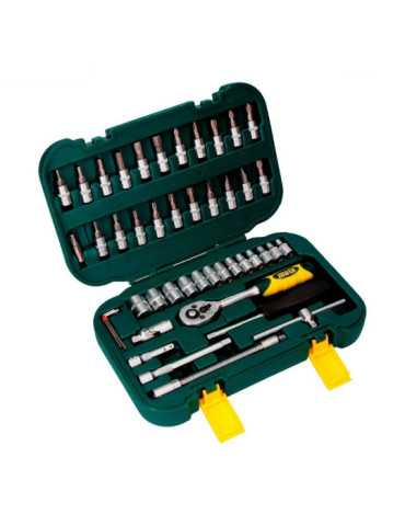 Bocallaves y Accesorios ¼ pulg Cromo Vanadio, Juego 45 Piezas MOTA HERRAMIENTAS