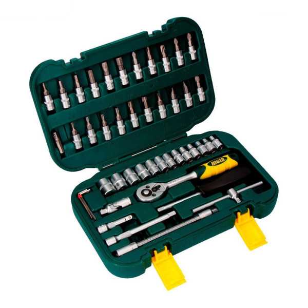 Bocallaves y Accesorios ¼ pulg Cromo Vanadio, Juego 45 Piezas MOTA HERRAMIENTAS
