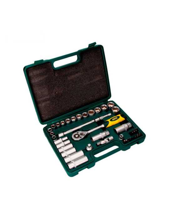 Bocallaves y Accesorios 3/8 pulg Cromo Vanadio, Juego 40 Piezas MOTA HERRAMIENTAS