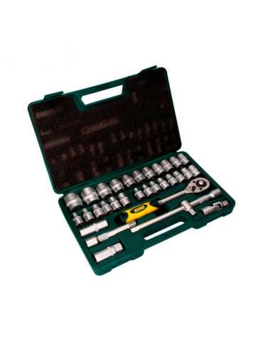 Bocallaves y Accesorios ½ pulg Cromo Vanadio, Juego 32 Piezas MOTA HERRAMIENTAS