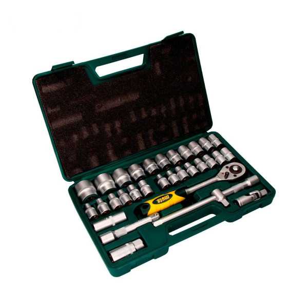 Bocallaves y Accesorios ½ pulg Cromo Vanadio, Juego 32 Piezas MOTA HERRAMIENTAS