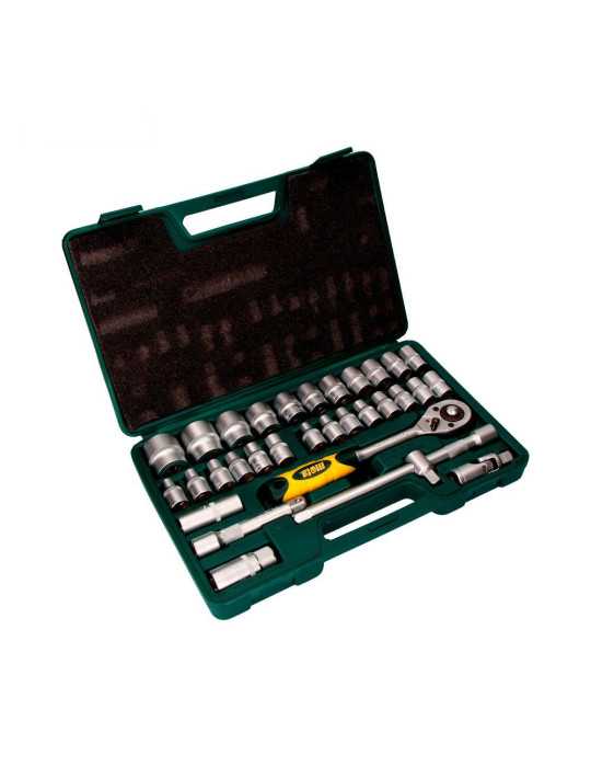 Bocallaves y Accesorios ½ pulg Cromo Vanadio, Juego 32 Piezas MOTA HERRAMIENTAS