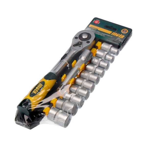 Bocallaves y Accesorios ½ pulg Cromo Vanadio, Juego 12 Piezas MOTA HERRAMIENTAS