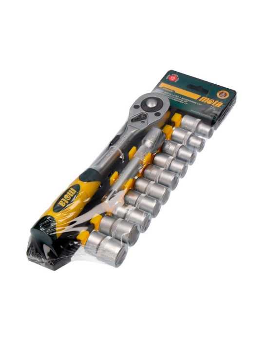 Bocallaves y Accesorios ½ pulg Cromo Vanadio, Juego 12 Piezas MOTA HERRAMIENTAS
