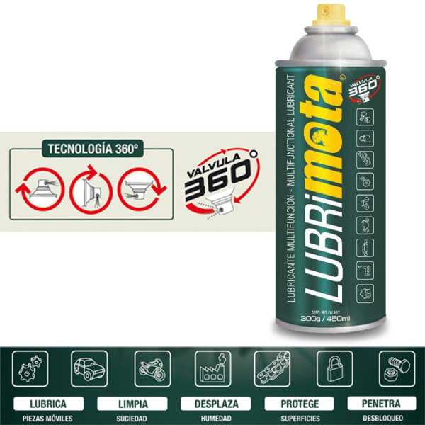 Lote de 6 Unidades Lubricante Multifuncion Lubrimota 450ml 300g LB450 Mota MOTA HERRAMIENTAS