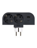 Adaptador Giratorio Schuko 2 Tomas + USB A+c 30 W 16 A 250 V~ SIMON