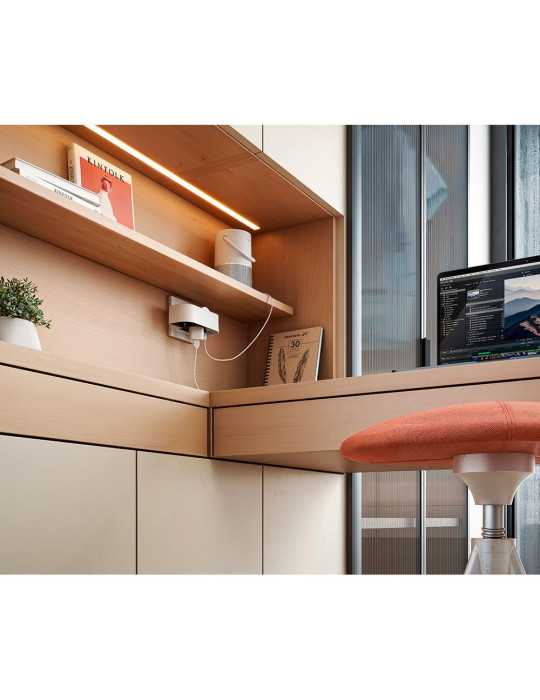 Adaptador Giratorio Schuko 2 Tomas + USB A+c 30 W 16 A 250 V~ SIMON