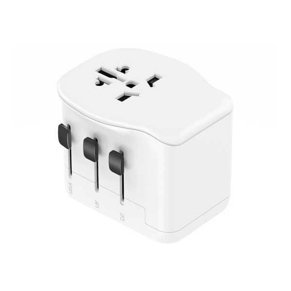 Adaptador Viaje Universal 3 USB (1A+2C) 20 W SIMON