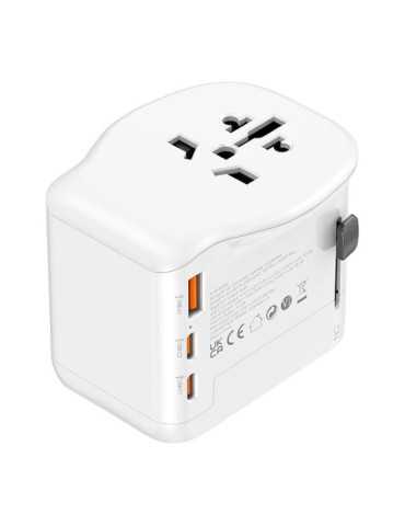 Adaptador Viaje Universal 3 USB (1A+2C) 20 W SIMON 2