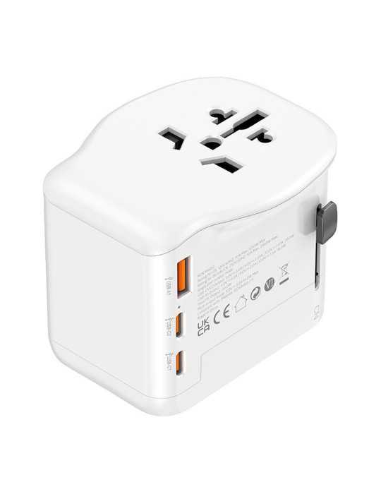 Adaptador Viaje Universal 3 USB (1A+2C) 20 W SIMON
