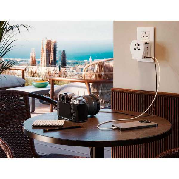 Adaptador Viaje Universal 3 USB (1A+2C) 20 W SIMON