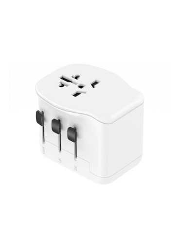 Adaptador Viaje Universal + 3 USB (1A+2C) 65 W SIMON
