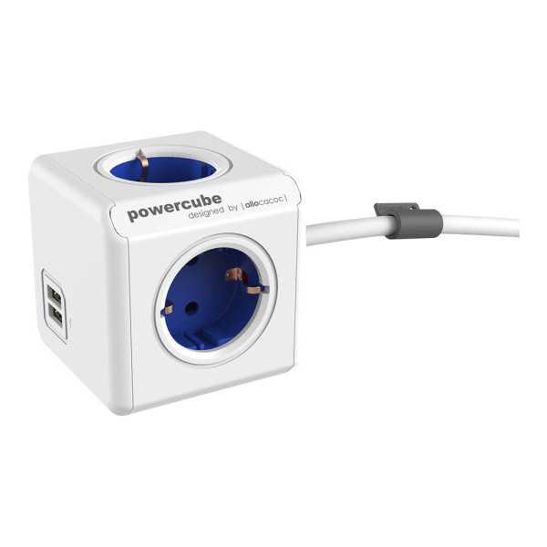 Extended + USB, 4 Tomas Corriente + 2 USB. POWERCUBE