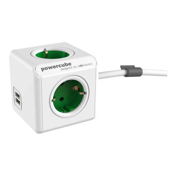 Extended + USB, 4 Tomas Corriente + 2 USB. POWERCUBE