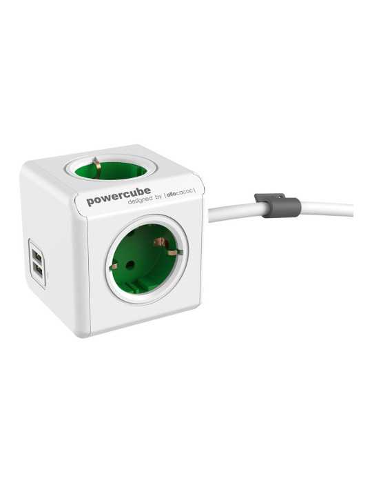 Extended + USB, 4 Tomas Corriente + 2 USB. POWERCUBE