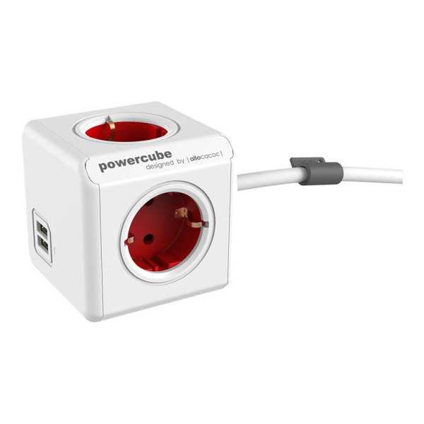 Extended + USB, 4 Tomas Corriente + 2 USB. POWERCUBE