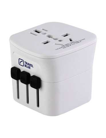 Adaptador para Enchufe Entrada Universal A 150 Paises TRAVEL BLUE 2