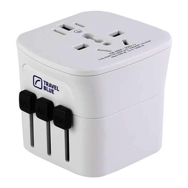 Adaptador para Enchufe Entrada Universal A 150 Paises TRAVEL BLUE