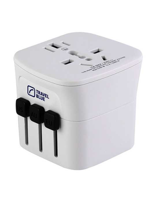 Adaptador para Enchufe Entrada Universal A 150 Paises TRAVEL BLUE