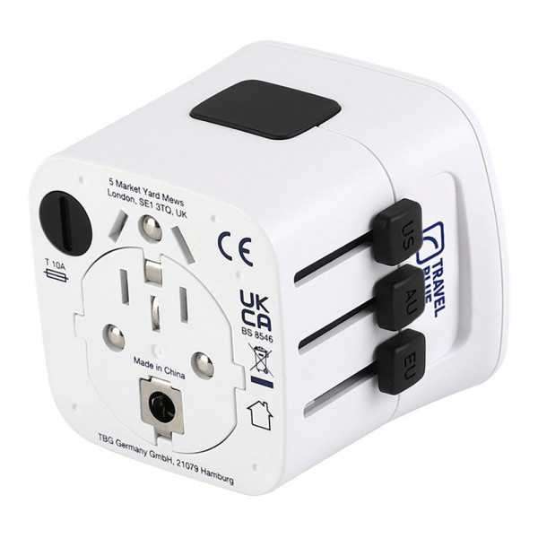 Adaptador para Enchufe Entrada Universal A 150 Paises TRAVEL BLUE