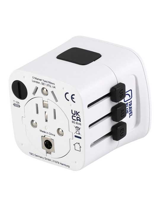 Adaptador para Enchufe Entrada Universal A 150 Paises TRAVEL BLUE