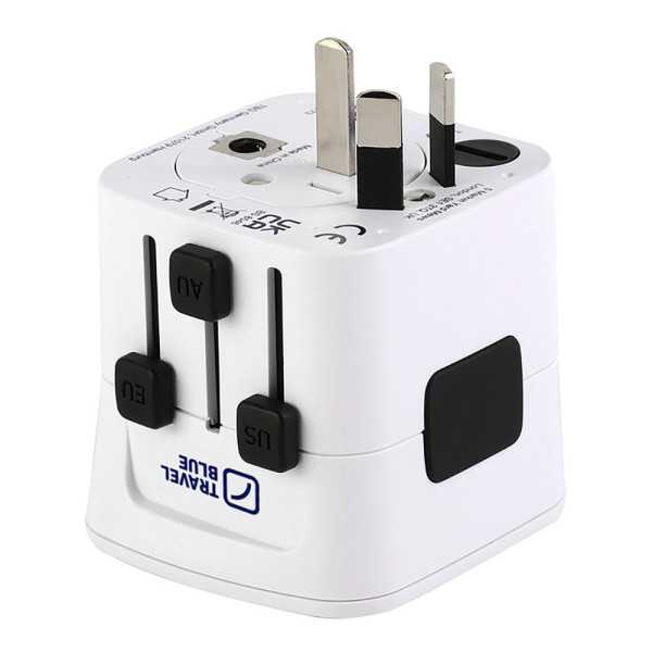 Adaptador para Enchufe Entrada Universal A 150 Paises TRAVEL BLUE