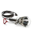 Lámpara Portátil con Pantalla 100 W 250 V E27, Mango de Goma Negro, Cable 5 m y Pinza, en Bolsa FAMATEL