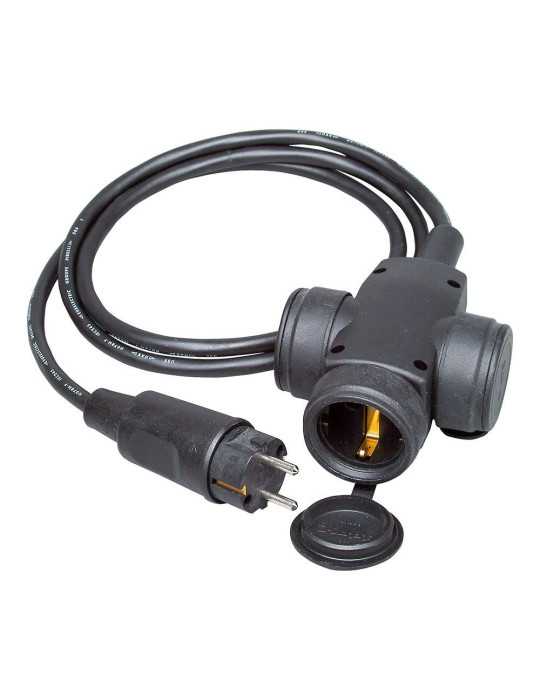 Triple Aereo Bipolar H07RN-F 3G1,5mm² con Clavija, 1,5M. KOPP