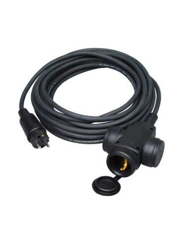 Triple Aereo Bipolar H07RN-F 3G1,5mm² con Clavija, 10M. KOPP