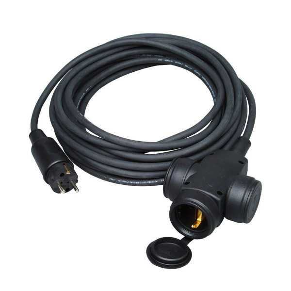 Triple Aereo Bipolar H07RN-F 3G1,5mm² con Clavija, 10M. KOPP