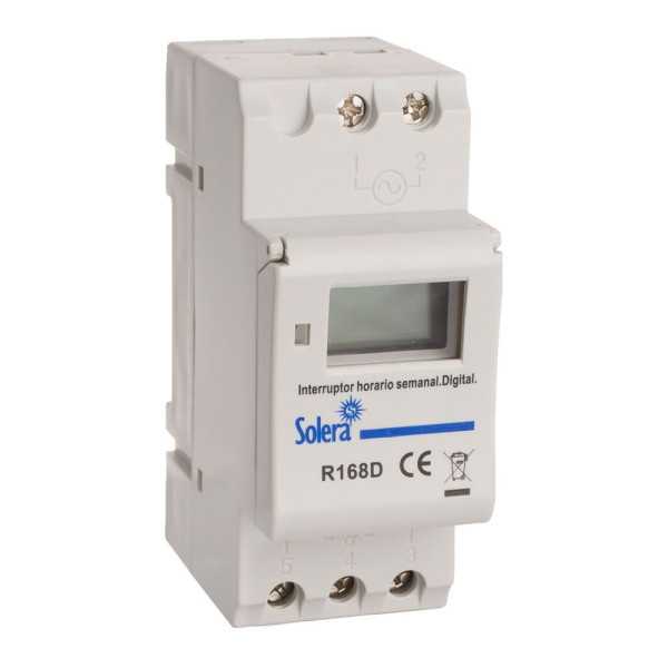 Interruptor Horario Semanal Digital- Analogico (Retractilado) R168D SOLERA