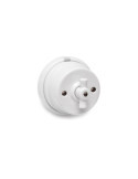 Conmutador Lazo Porcelana Superficie Serie Vintage 10A 250V Ø80mm Blanco EDM