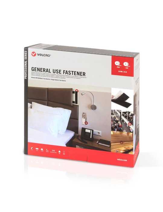 Cinta de Gancho y Bucle Adhesiva Negra 50 mm x 25 m VELCRO®