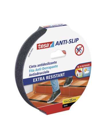 Cinta Antideslizante Negra 25 mm x 15 m TESA