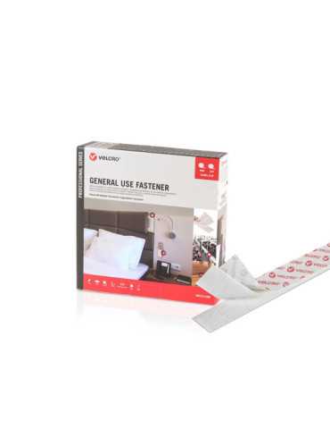 Cinta de Gancho y Bucle Adhesiva Blanca 20mm x 25 m VELCRO®