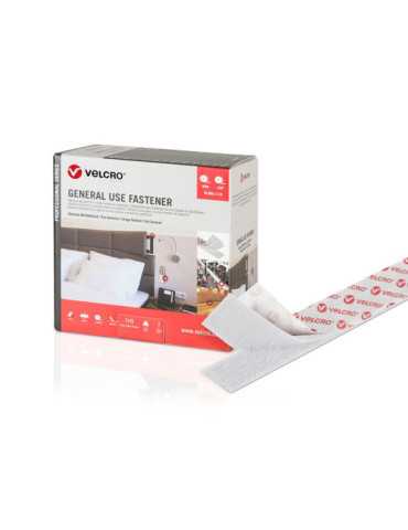 Cinta de Gancho y Bucle Adhesiva Blanca 50mm x 5 m VELCRO®