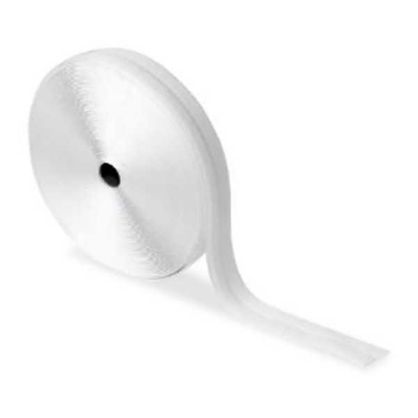 Rollo Adhesivo de Cierre de Gancho y Bucle 20 mm x 25 m, Blanco INOFIX