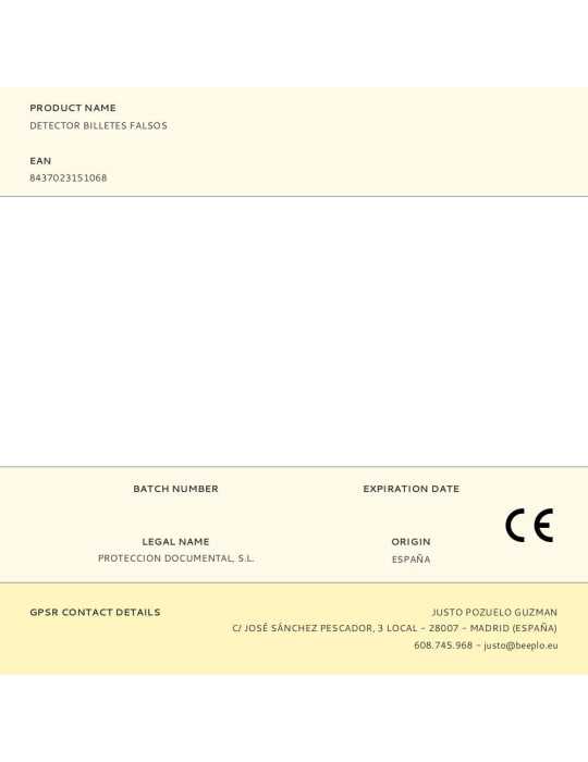 Detector de Billetes Falsos B330, Multidivisa y Actualizable BEEPLO
