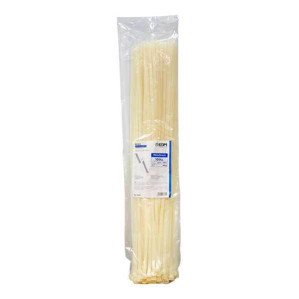 Bridas, Nylon, Alta Calidad, Natural, 550 x 8,0 mm, Bolsa, 100 uds EDM