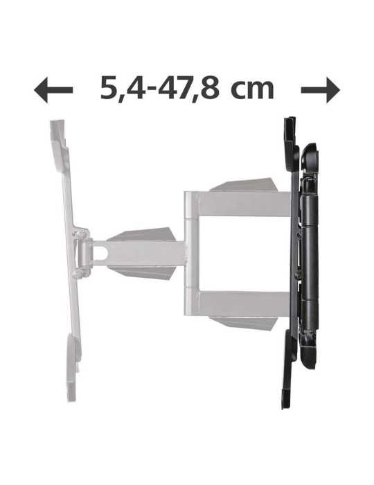 Soporte Mural TV, Negro, Doble Brazo Articulado, de 37 A 75 pulg, Carga Máx. 45 kg HAMA